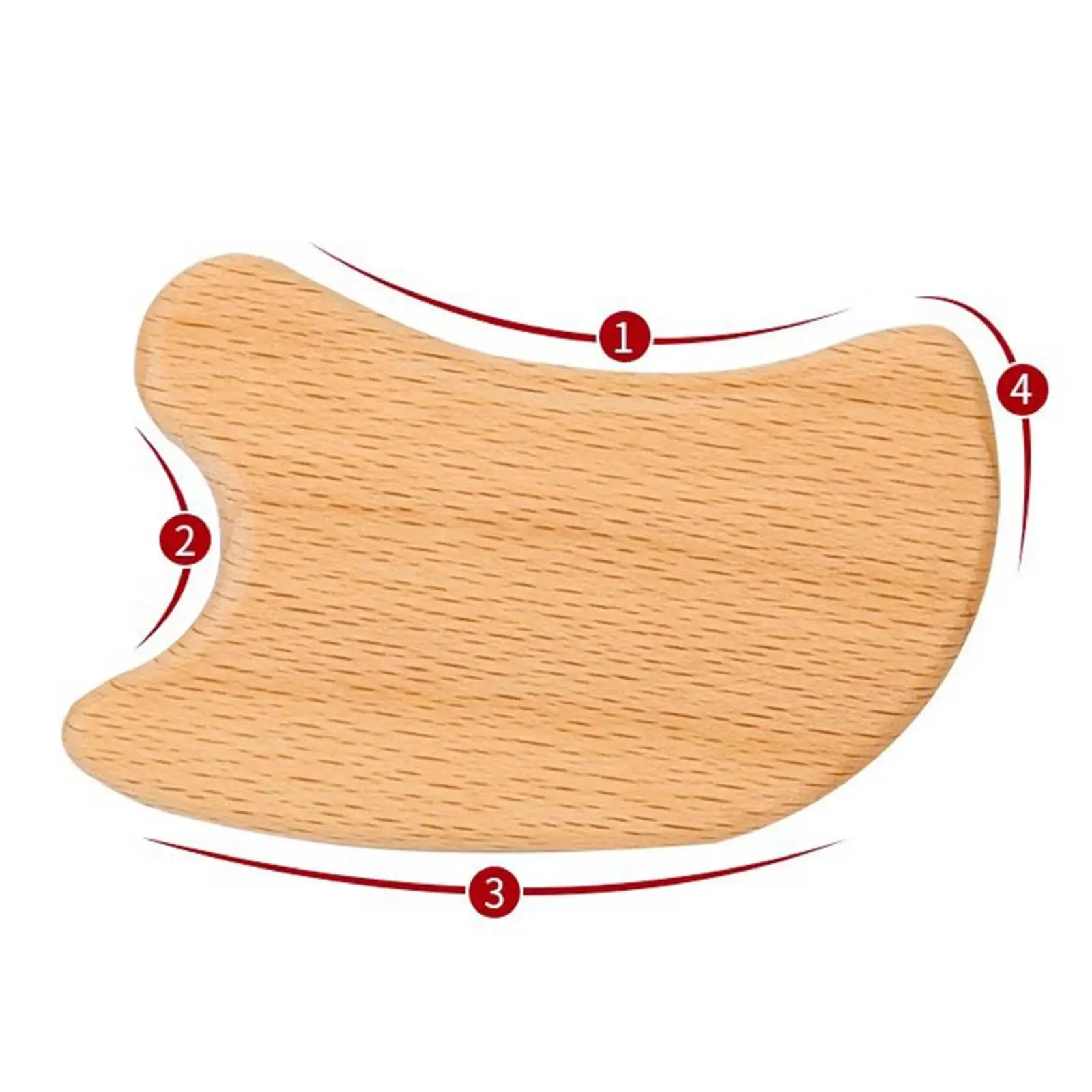 

2x Gua Sha Facial Tool Wooden Smooth Manual Scraping Board for Arm Waist Body