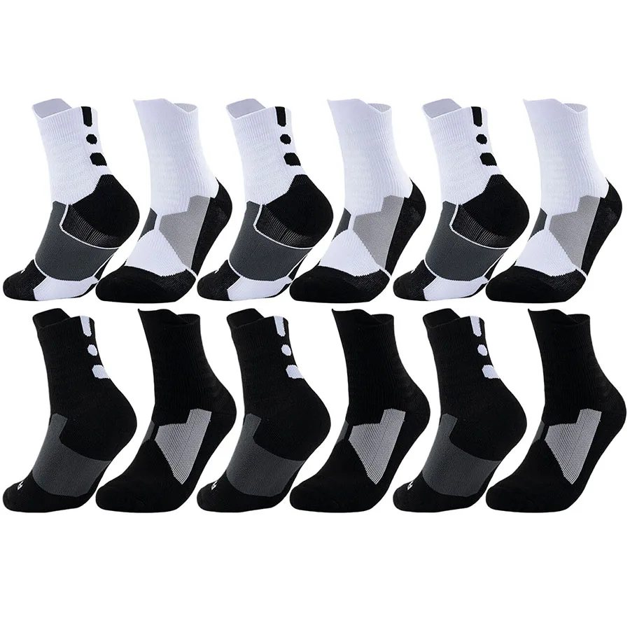 

6Pairs High Performance Sport Socks for Men Women Football Basketball Baseball Rugby Soccer Running
