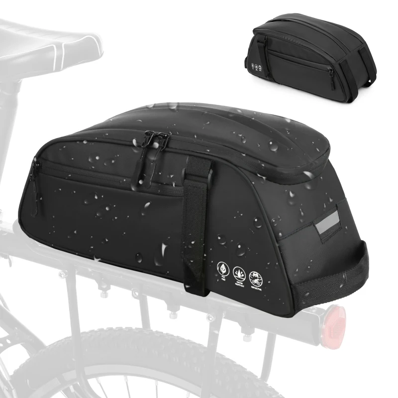 Reflective Mountain Bicycle Seat Bag Waterproof Bike Rear Rack Bag Bike Carrier Cycling Rear Rack Should Bag Cycling Accessories