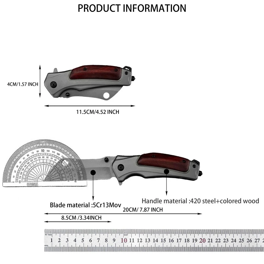 DA107 EDC دائم متعدد الأغراض سكين للفرد المحمولة التكتيكية جيب المشي لمسافات طويلة في الهواء الطلق أداة البرية بقاء أداة الدفاع عن النفس