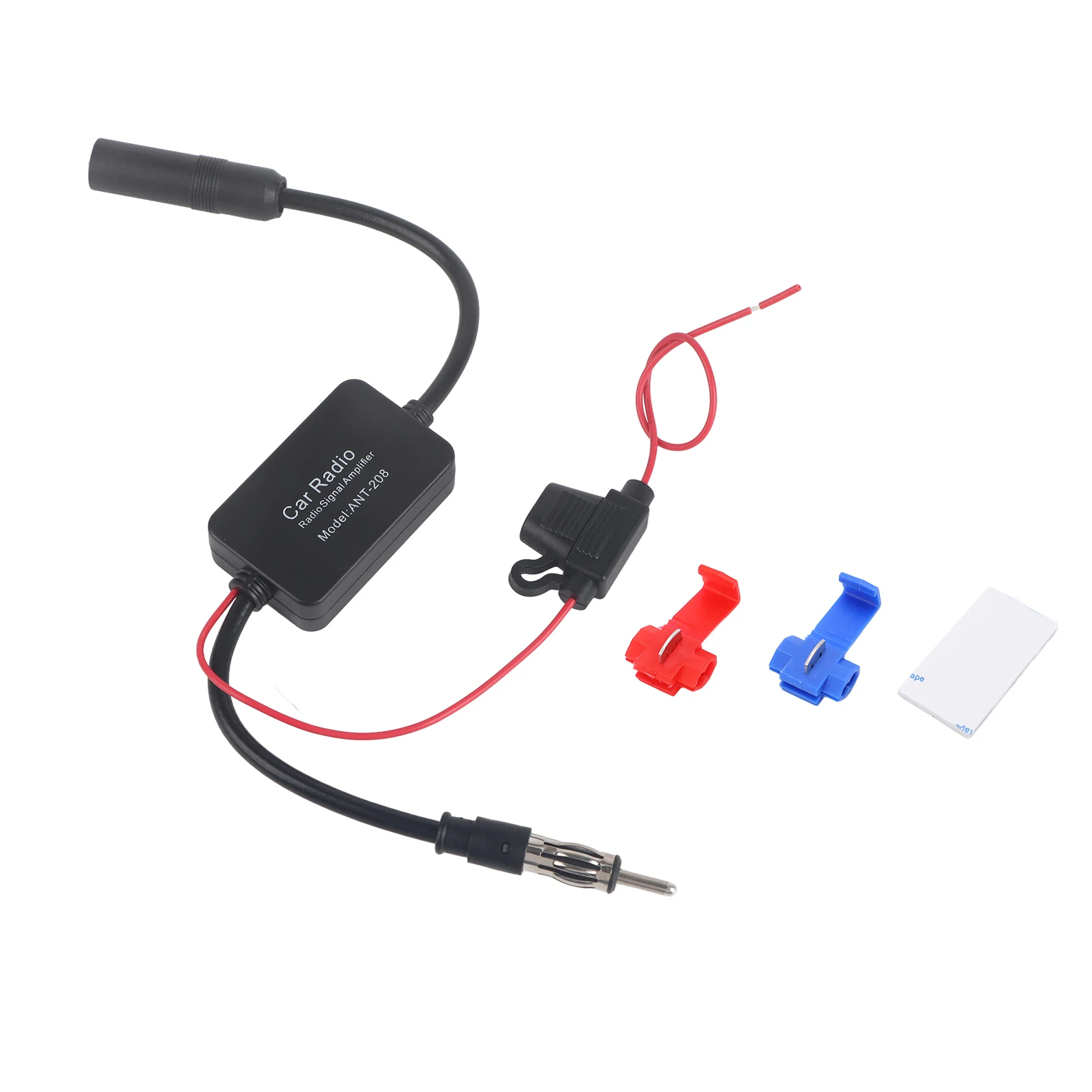 Universal 12V Car FM Radio Aerial Antenna Signal Reception Amplifier Booster Car Inline Antenna Aerial
