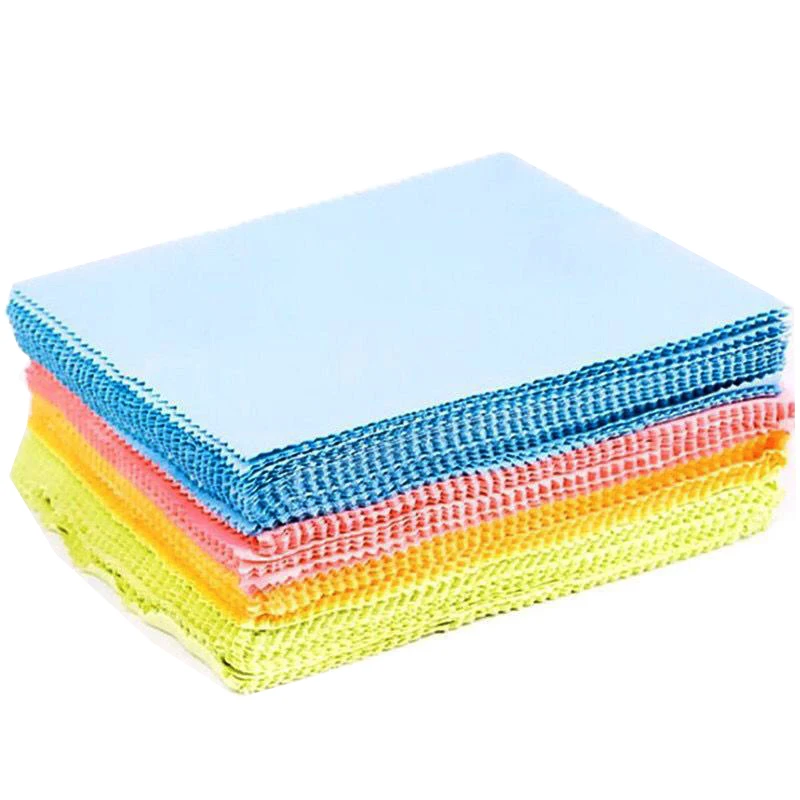 10PCS Random 130mm*130mm Portable Solid Color Microfiber Glasses Cleaning Cloth For Lens Phone Screen Cleaning Wipes Eyewear