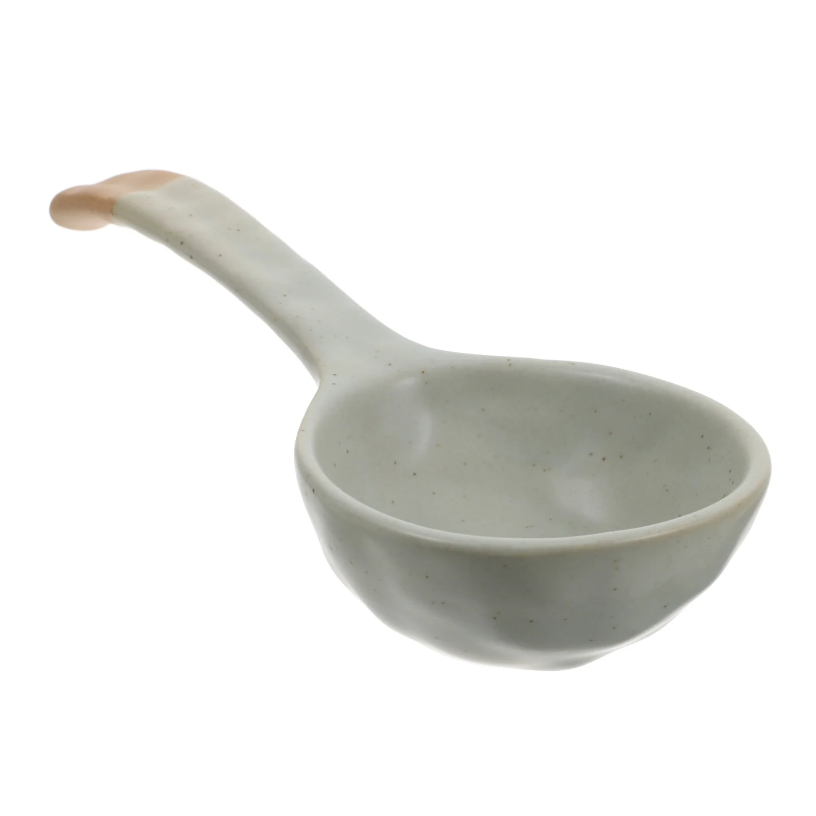 

Elegant Japanese Ceramic Spoon Long Handle for Hot Dishes Ramen Noodles Porridge Stews High Temperature Resistant