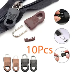 Cabezal de cremallera para piezas de repuesto, extractor de cremallera extraíble sin herramientas para equipaje, mochila escolar, etiqueta de cuerda, fijador de cremallera roto, 10 unidades