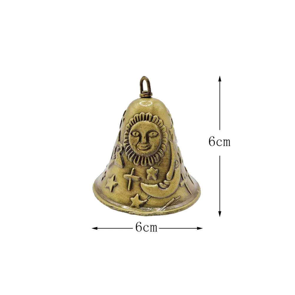 Bronze Bell Home Decoration Decorative Bells 2.36 Inches In Width Feng Shui Wind Chime Compact Design Hangable Bell