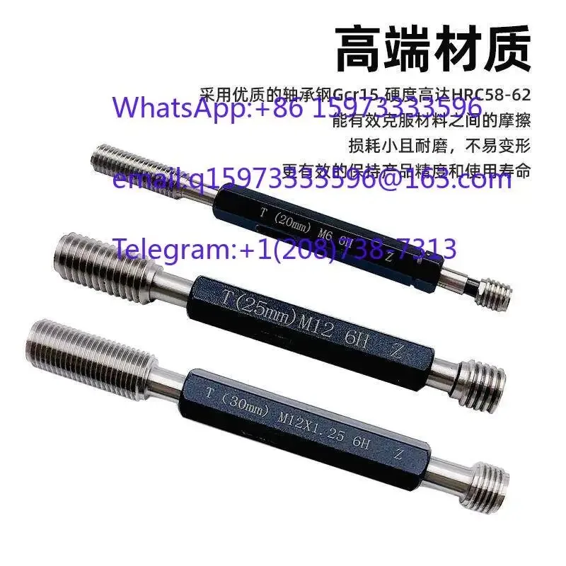 Extended Thread Plug Gauge Go Gauge 15/20/25/30mm Custom Made Depth Thread Gauge Calibrated