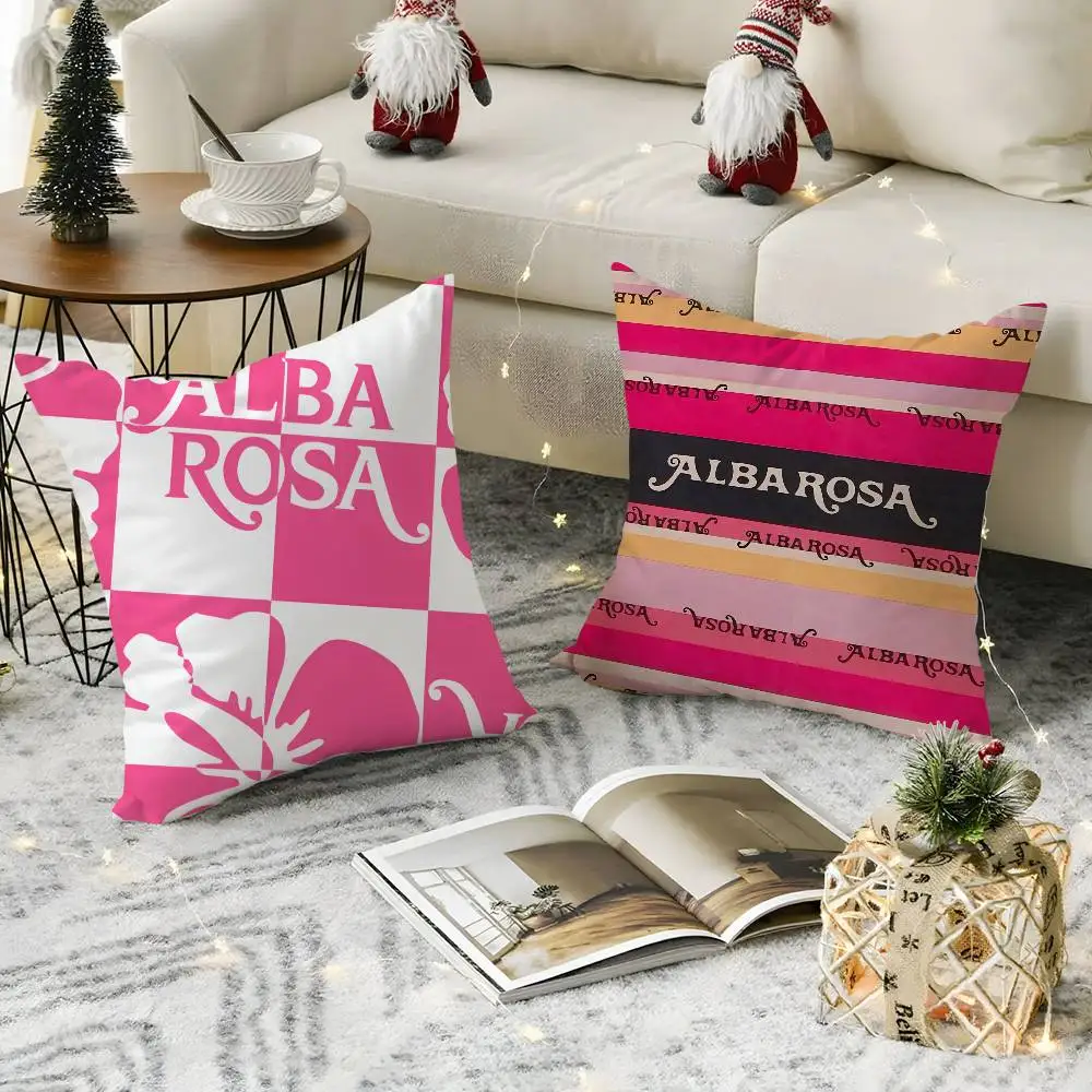

Pillow Case Fashion Cool A-ALBA R-ROSAS Soft Plush Fabric Double Sided Print Decorative Home Living Room Gift Cushion Cover
