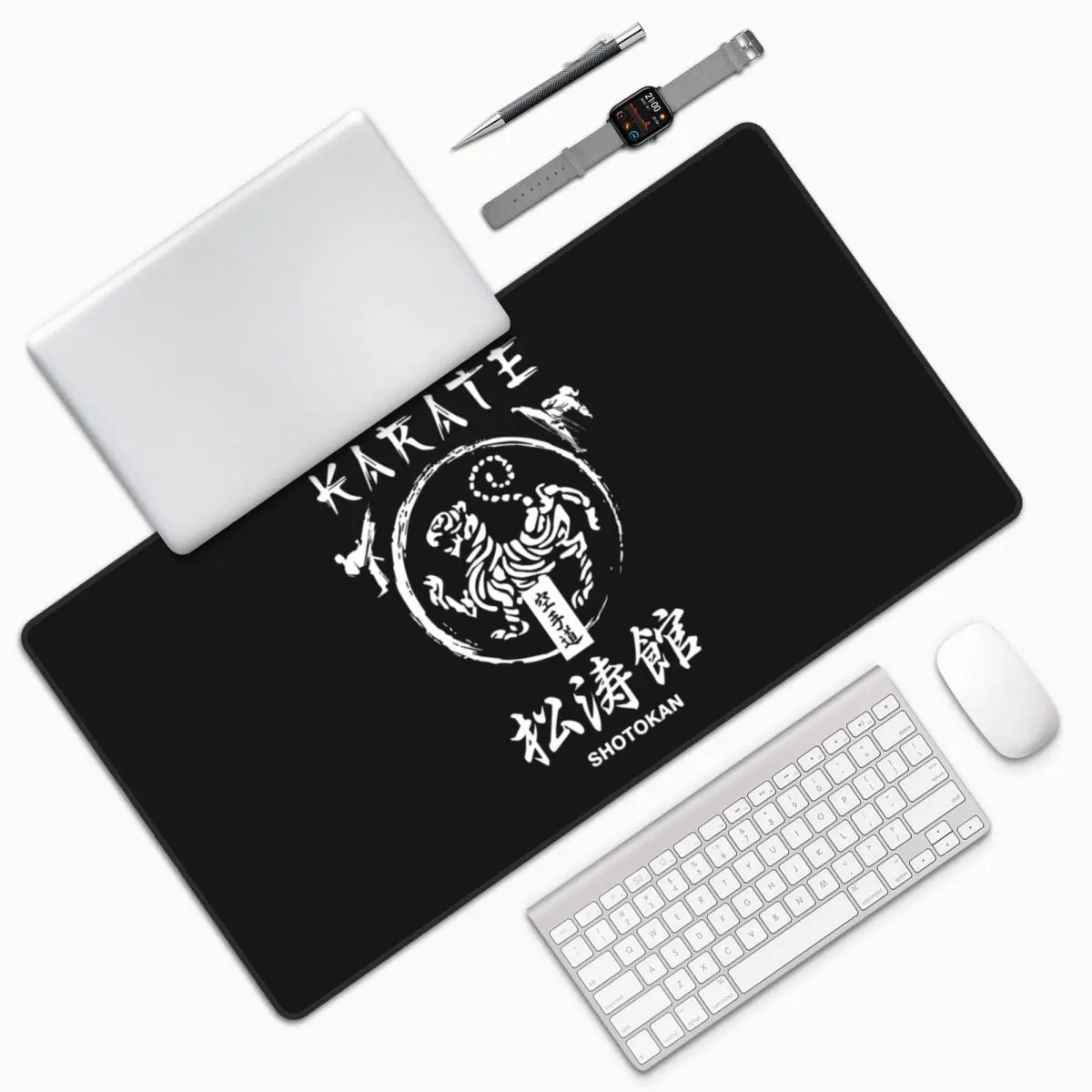 

Shotokan Karate Symbol And Kanji White Text Large Mouse Pad Computer Keyboard Mouse Mat Gamer PC Laptop Desk Mat