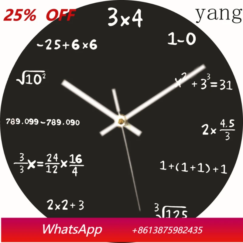 

LH formula hanging clock, study living room crystal membrane wall clock wooden