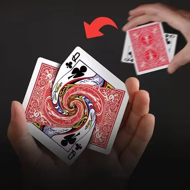 Vortex Magic Tricks Playing Card Connected Poker Change Magia Magician Close Up Street Illusions Gimmicks Mentalism