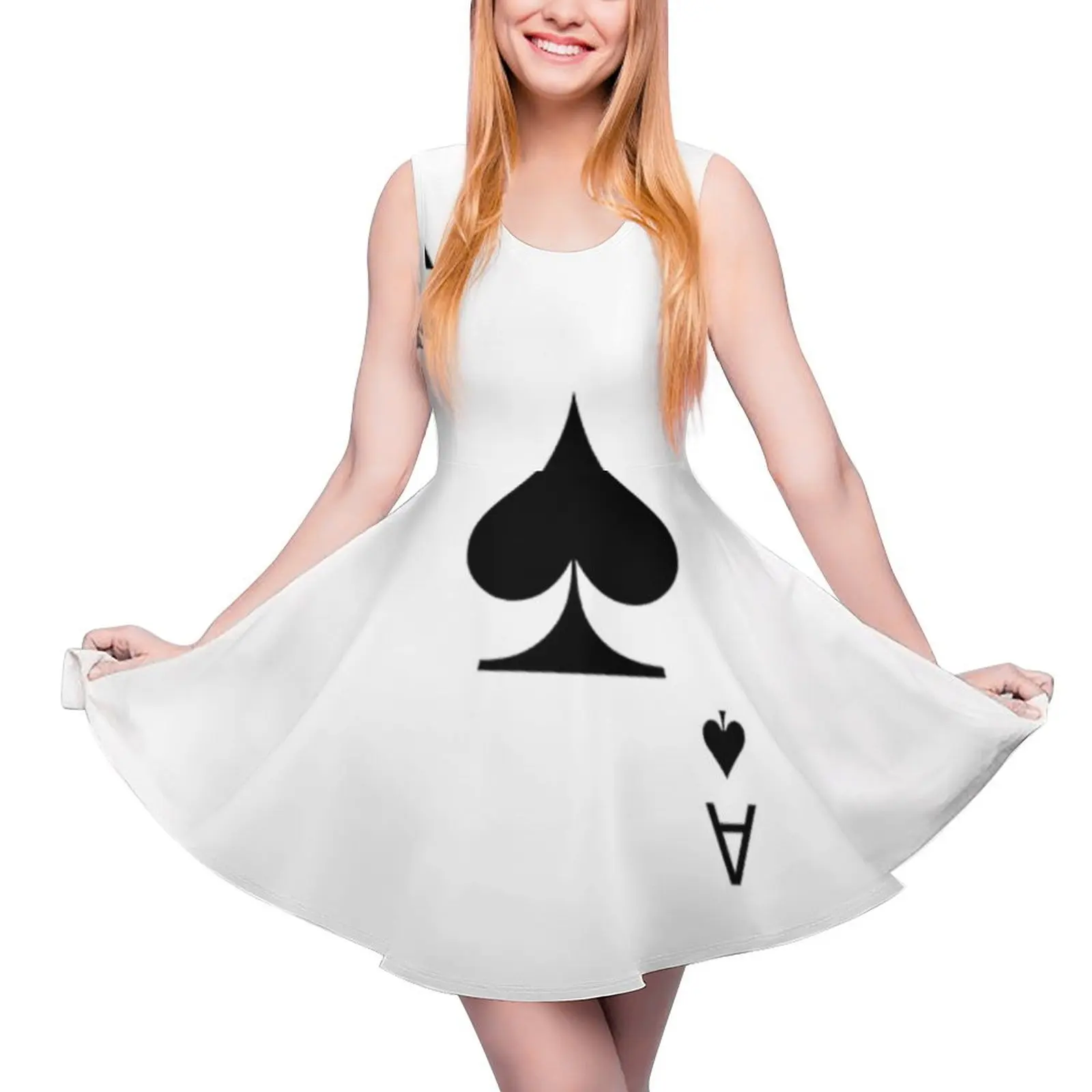 

Aces of Spades Playing Card Sleeveless Dress long sleeve dress Women"s long dress