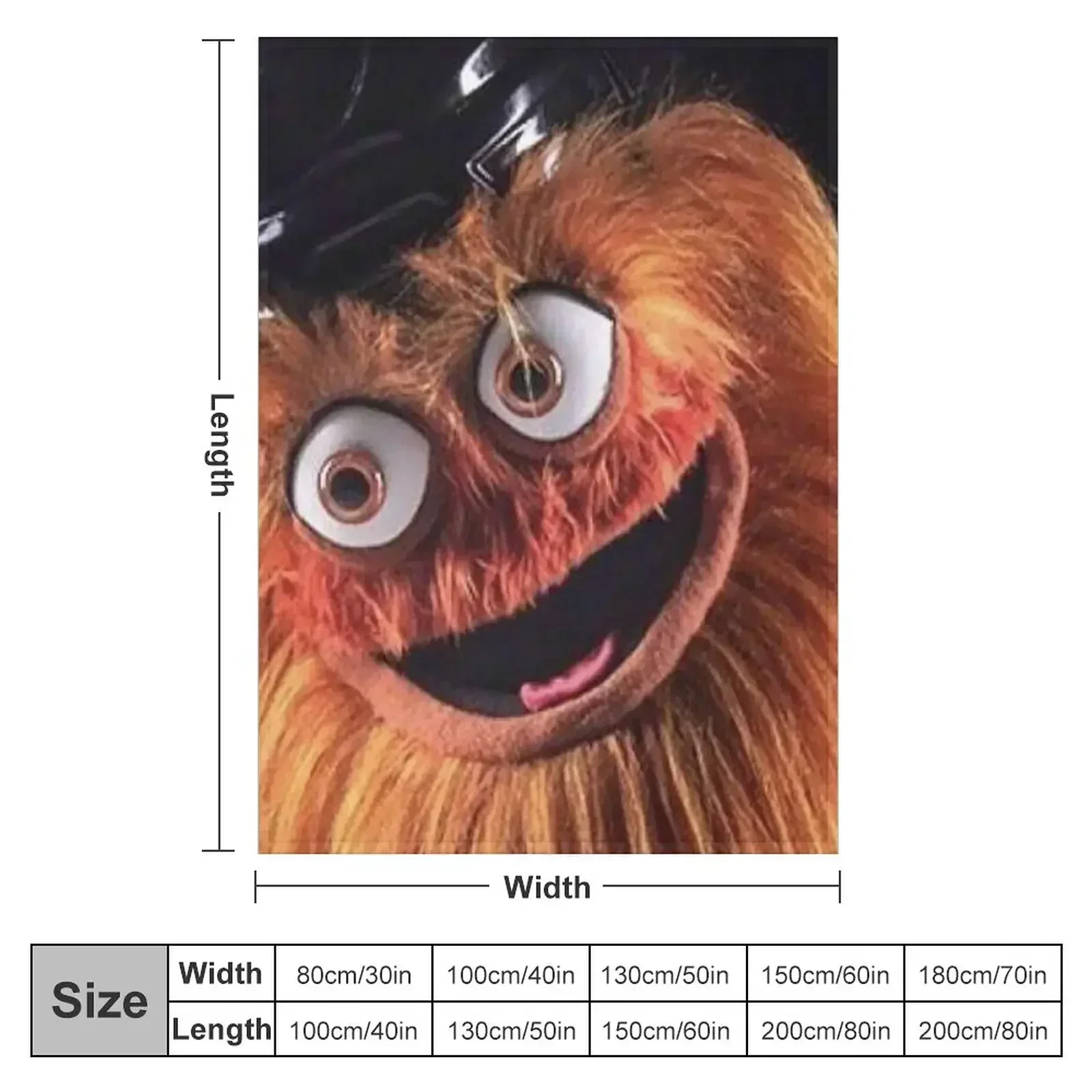 Flyers New Mascot Gritty Throw Blanket couch cozy soft plush fuzzy picnic outdoor blanket