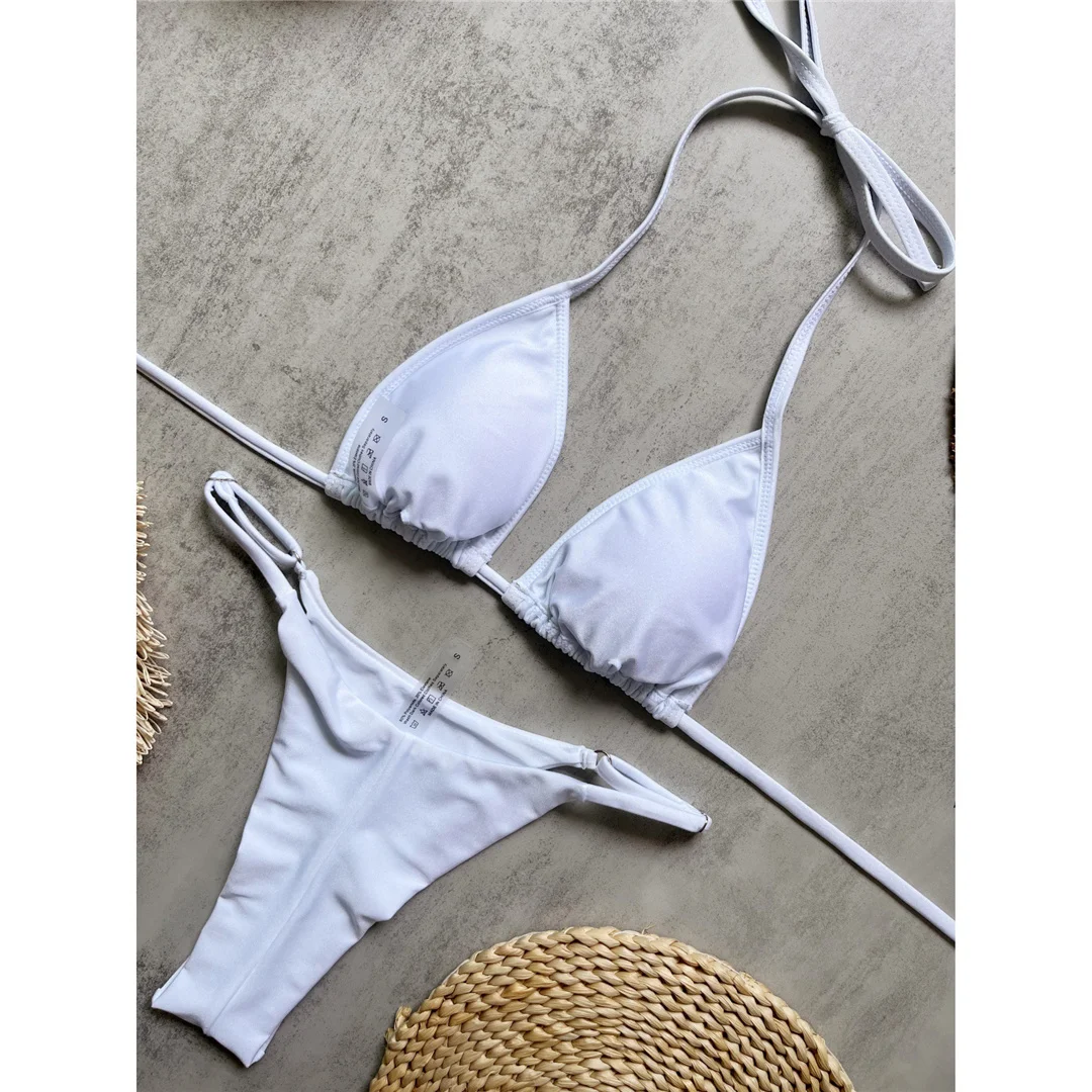 Brasilianischer Bikini mit Buchstabenmuster, Damen-Badeanzug, zweiteiliges Bikini-Set, gepolsterter Badeanzug, Badebekleidung, Modell V8352. – Detail 10