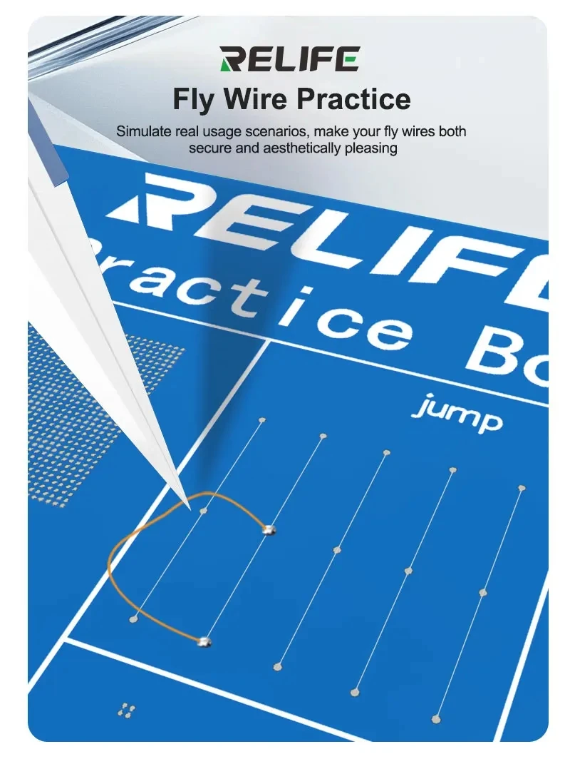 Płytka treningowa do lutowania RELIFE RL-044R do naprawy iPhone'a, zestaw do nauki układów BGA i gniazd złącza, obsługuje całą serię IP17