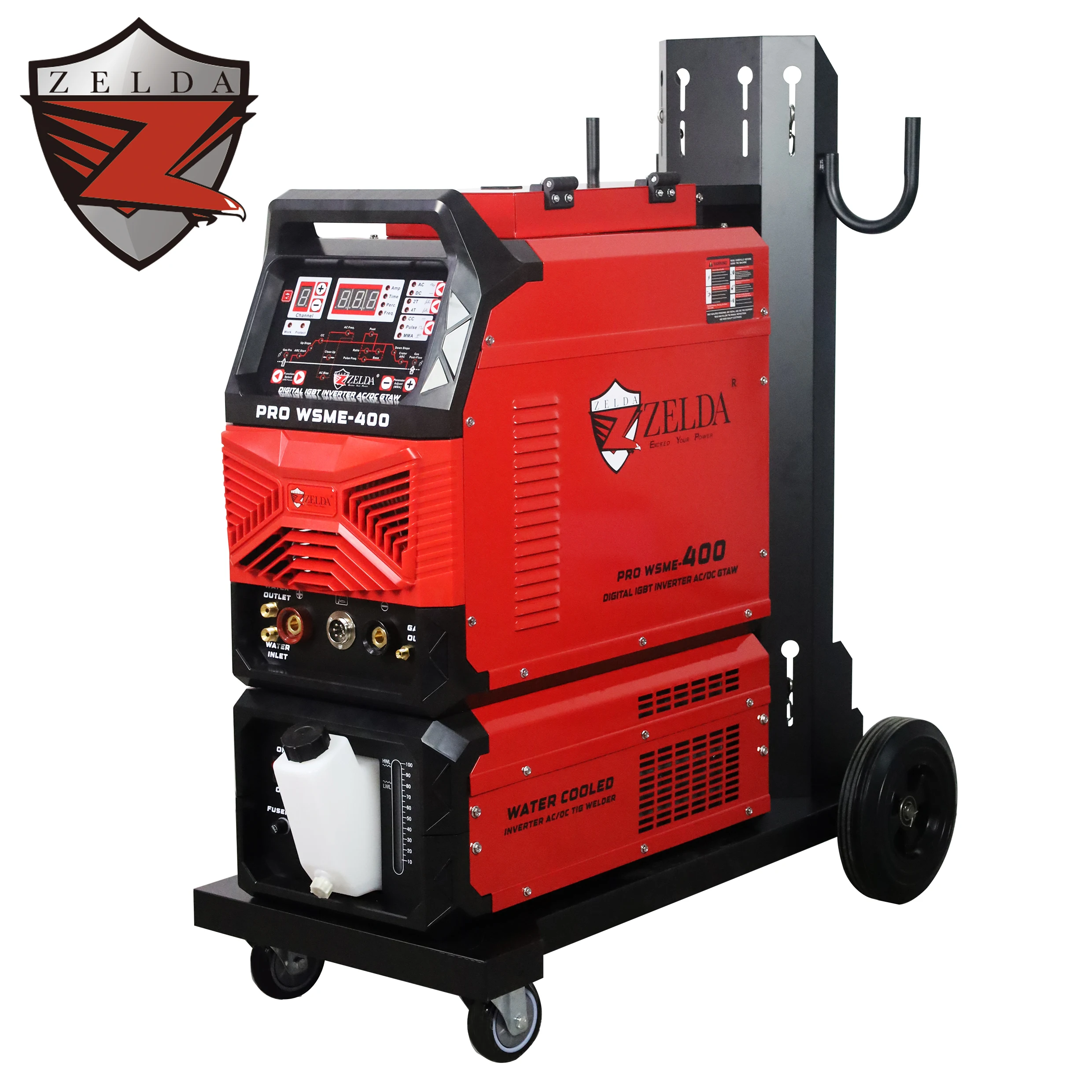 ZELDA PRO WSME 400 IGBT Tig Welder Ac Dc Hot Start 3ph 380V Tig Welders Argon Arc Welding Machine For Industry