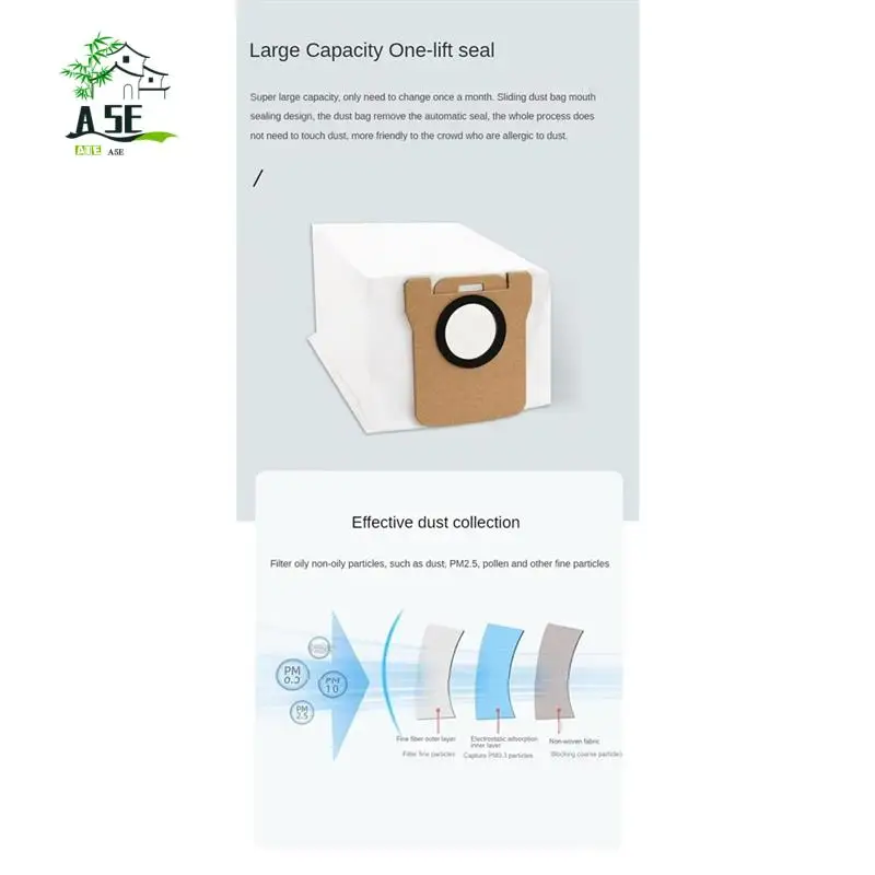 

A05E-8PCS Dust Bag For Xiaomi Robot Vacuum X10+, Mijia Omni 1S, B101CN / Dreame Bot S10 S20 Pro, X10 L10 L10S Ultra Vacuum Parts