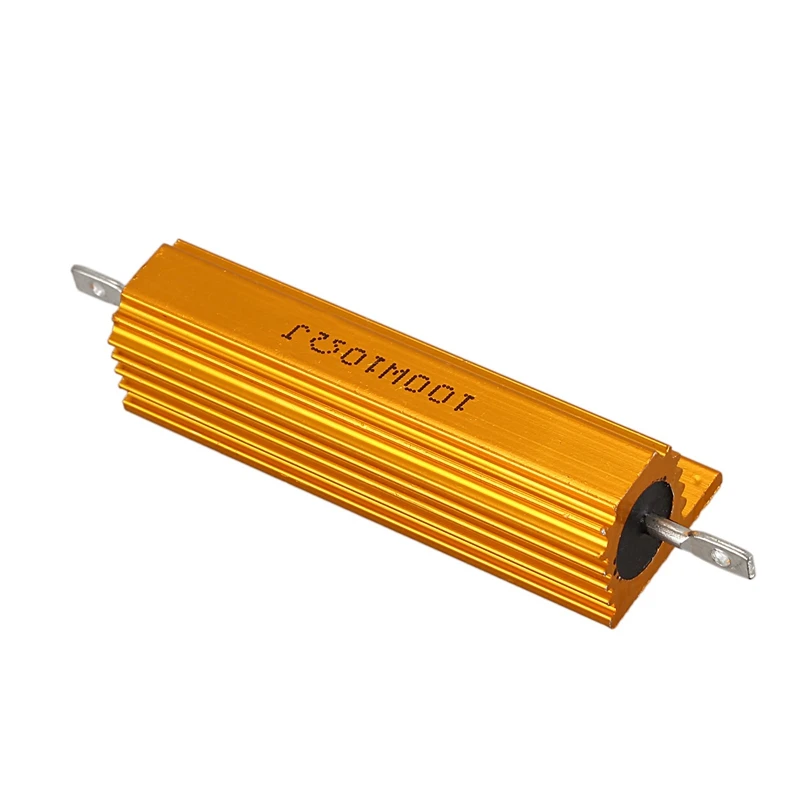 Resistenza di resistenza di potenza rivestita in alluminio 4X Gold 100W, 10 Ohm 10R