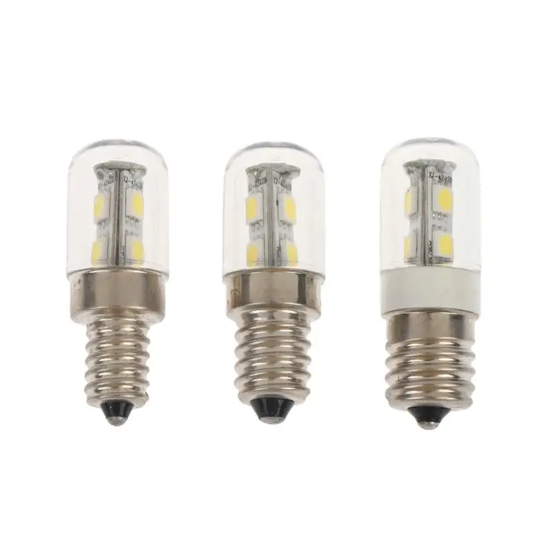 LED Fridge Replacement Light Bulb E12 E14 E17 Base 220V Cold White Corn Lamp for Home Freezer Display Case