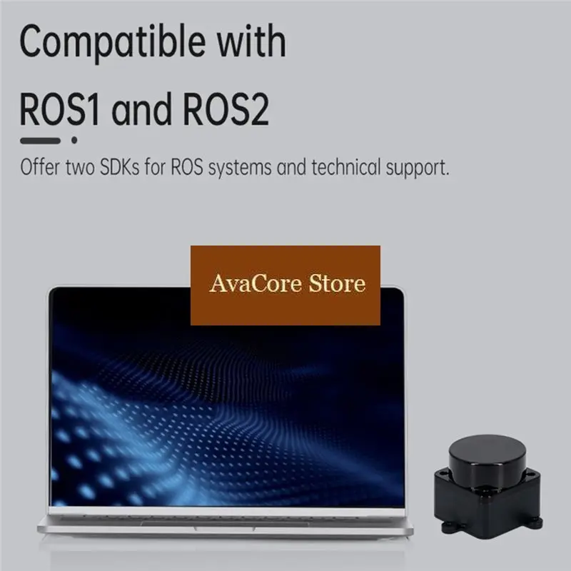 AvaCoreD500 Iidar Kit For  DTOF Laser Radar Sensor Module Scanner 360° 30000Lux 5000Hz Supports ROS1/2