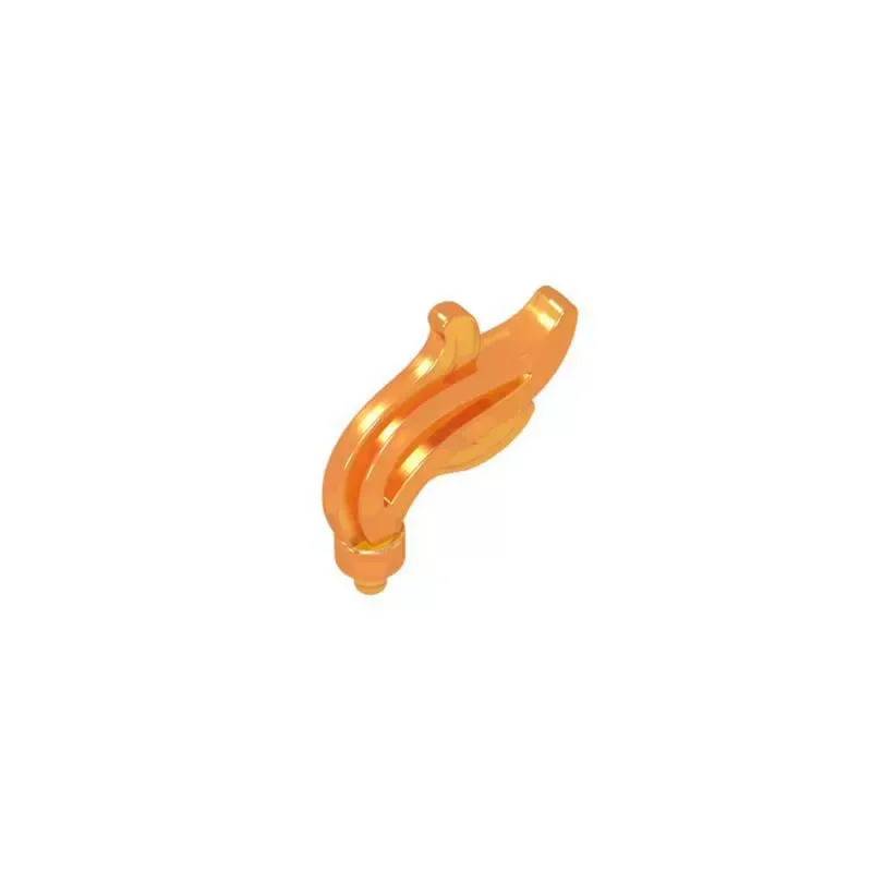 100PCS MOC Plume Feather Triple Compact Flame Water With Small Pin 64647 DIY Building Blocks Bricks Compatible Decorate Toys