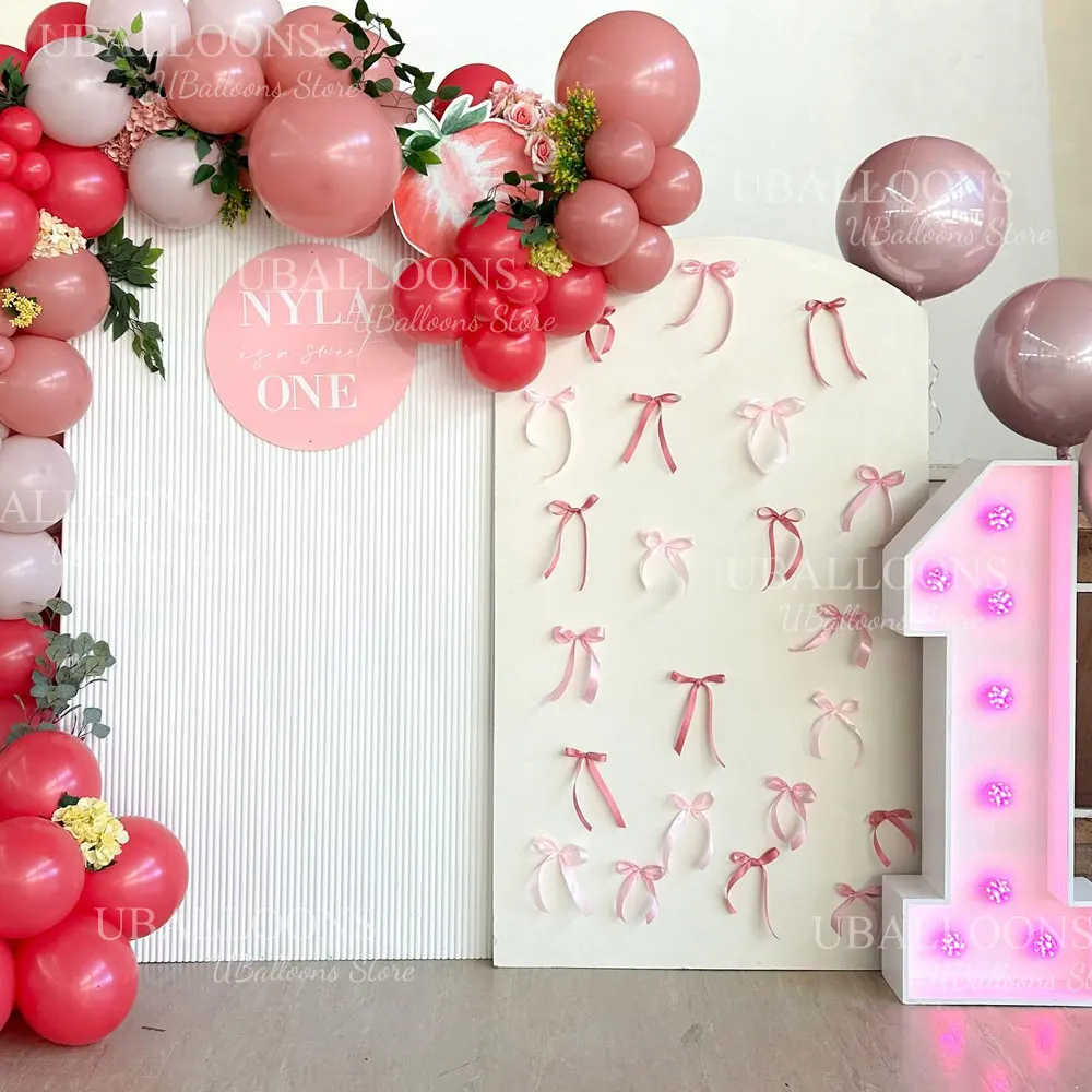 Kokette rosa Schleifen für Party-Hintergrund, 12/16 Stück, großes Satinband, heiße hellrosa Schleifen, Knoten für Geburtstag, Babyparty, Hochzeitsdekoration – Detail 9