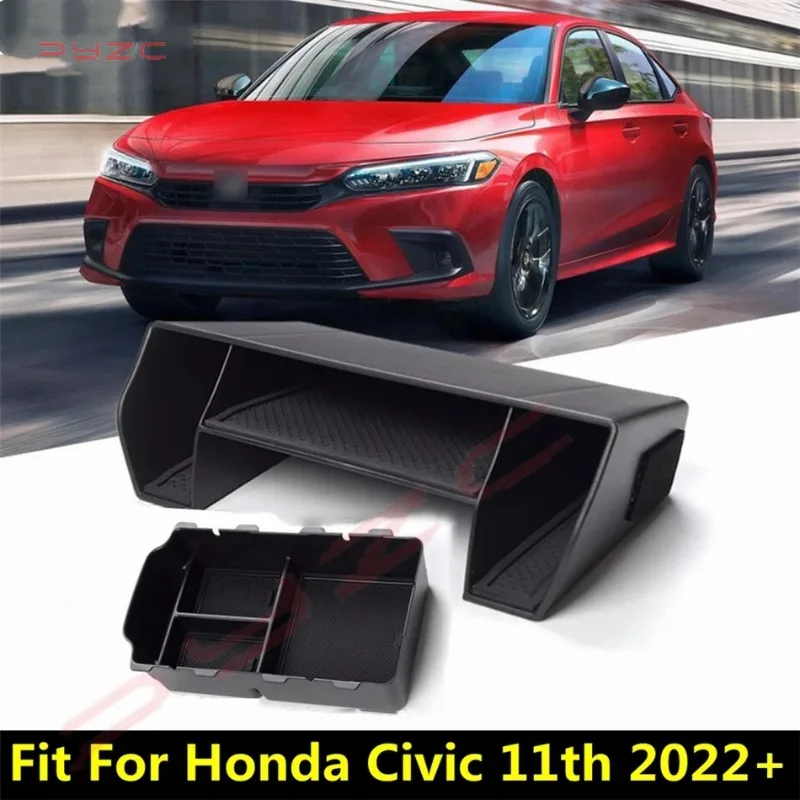 Central Control Armrest Storage Box Organizer Container Holder Tray Accessories Interior Refit For Honda Civic 11th 2022 - 2024