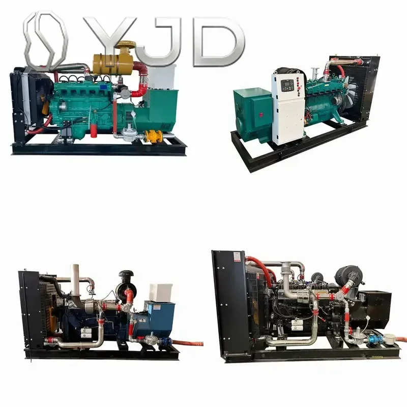 Junwei 120kw Water Cooling Low Noise Natural Biogas LPG Powered 24V DC Electric Start CHP/Parallel Operation Generator