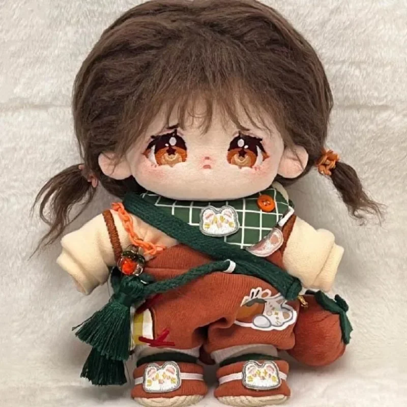 Hand-made Kpop For 20cm Plush Doll persimmon Orange Clothes Dress Up Cosplay  Anime Figure Doll for Kids Gifts