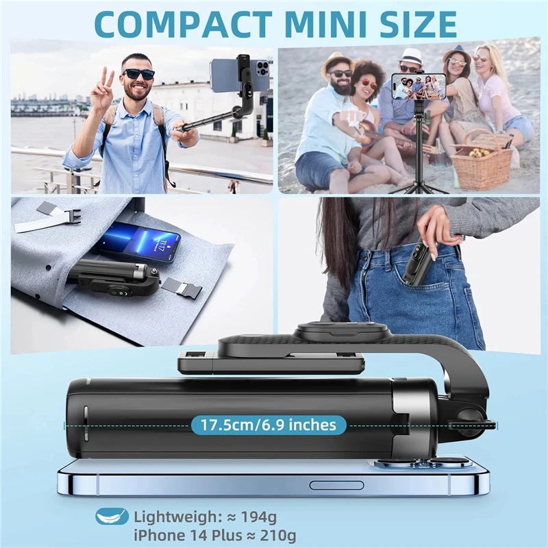 FGCLSY-Mini trípode de palo Selfie con Control remoto, diseño de cuadricóptero, extensible, recargable, Bluetooth, 40 ", nuevo, 2023