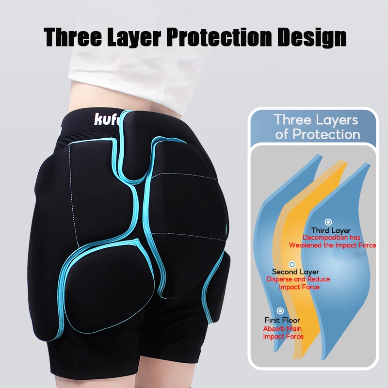 KUFUN Hip Padded Shorts Inner Wear for Outdoor Sports Beginner Protective Gear Skiing Snowboard Protector Skating Adult Men Lady - Image 6