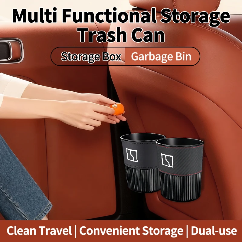 Car accessories interior Trash Can Waterproof Hanging Garbage Bin For Zeekr X 001 009 2022 2023 2024 Al 4