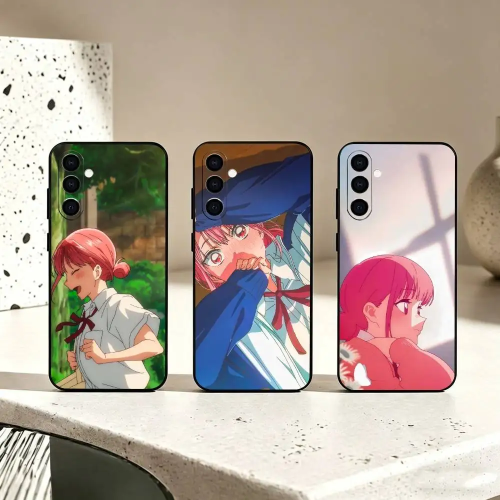 Anime Blue Box Hina Chouno Phone Case For Samsung Galaxy A73,A72,A71,A70,A53,A52,A51,Soft Silicone Black Cover
