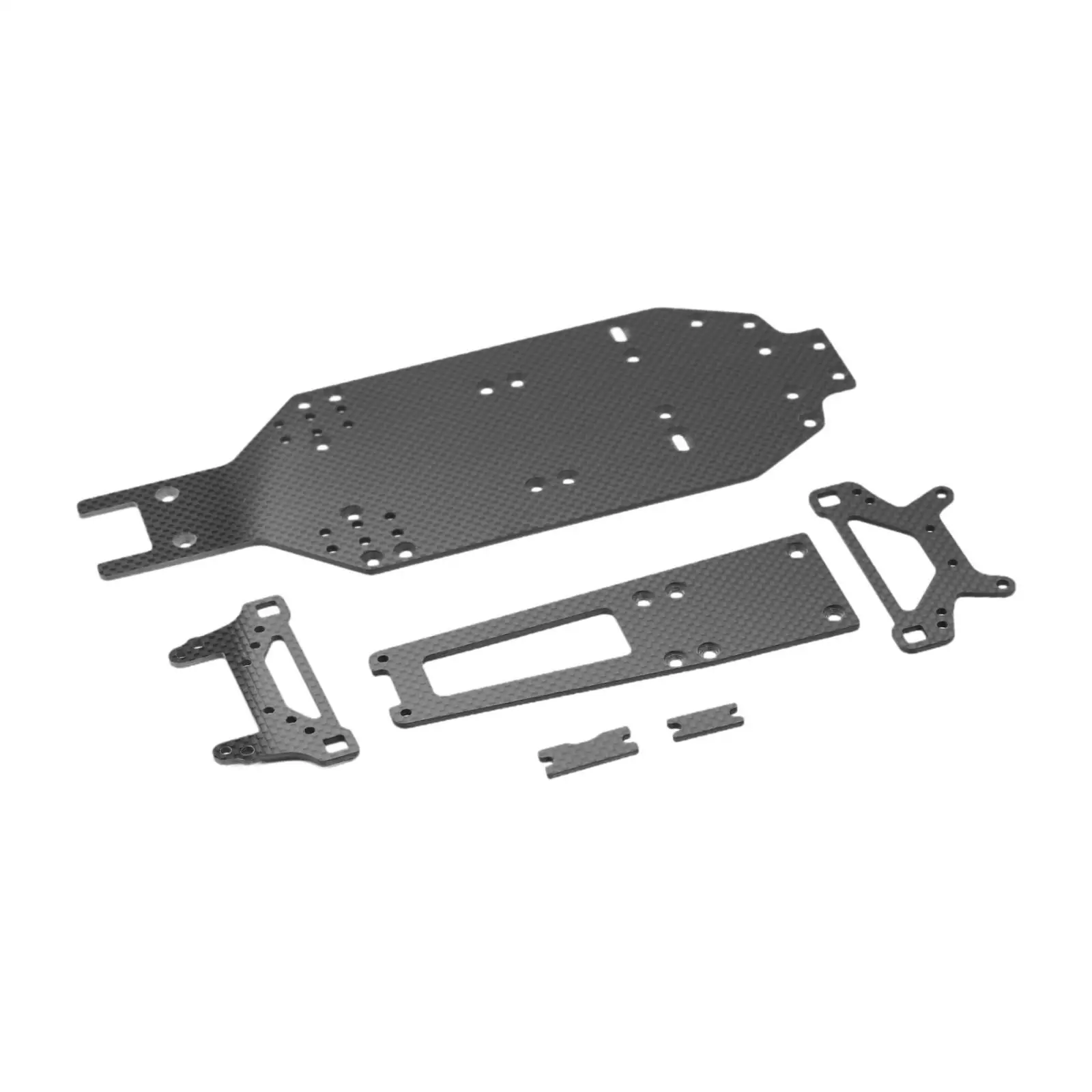 1: 10 Reemplazo de fibra de carbono RC Chasis de coche RC Placa de chasis inferior de coche RC Accesorio de actualización de coche para vehículos de coche de Hobby RC de juguete