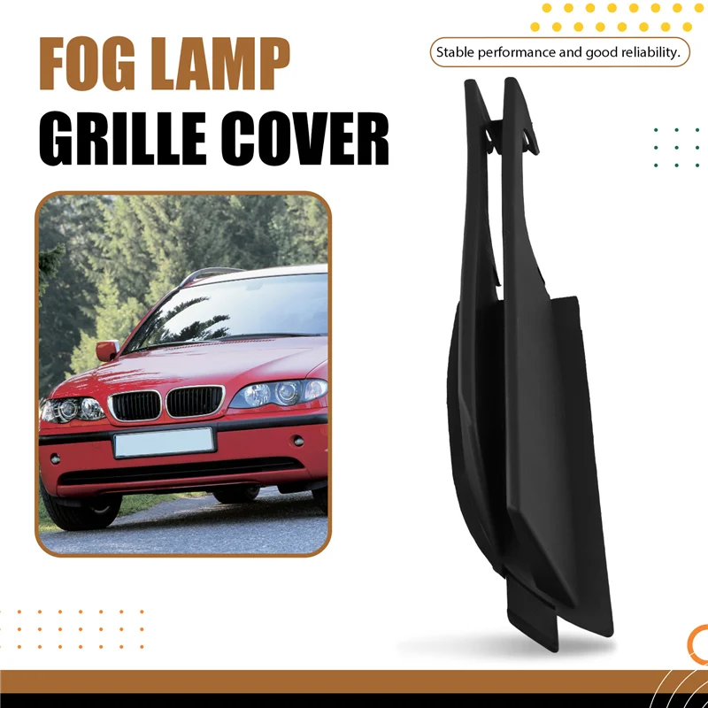 

VC-Innovative-Car Front Bumper Side Fog Light Grill Cover For BMW E46 3-Series 320I 2002-2005