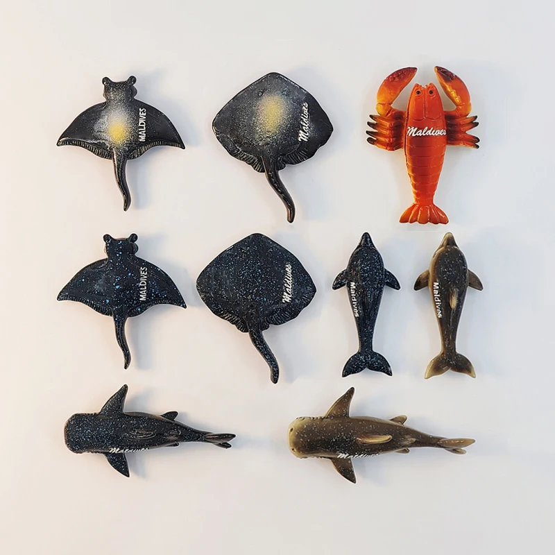 مغناطيس ثلاجة مجسمة ثلاثية الأبعاد ، ديكور منزلي ، مشغولات يدوية مضحكة ، نباتات بحرية مالغطس ، تذكارات تذكارية للسفر ، مشغولات يدوية #2