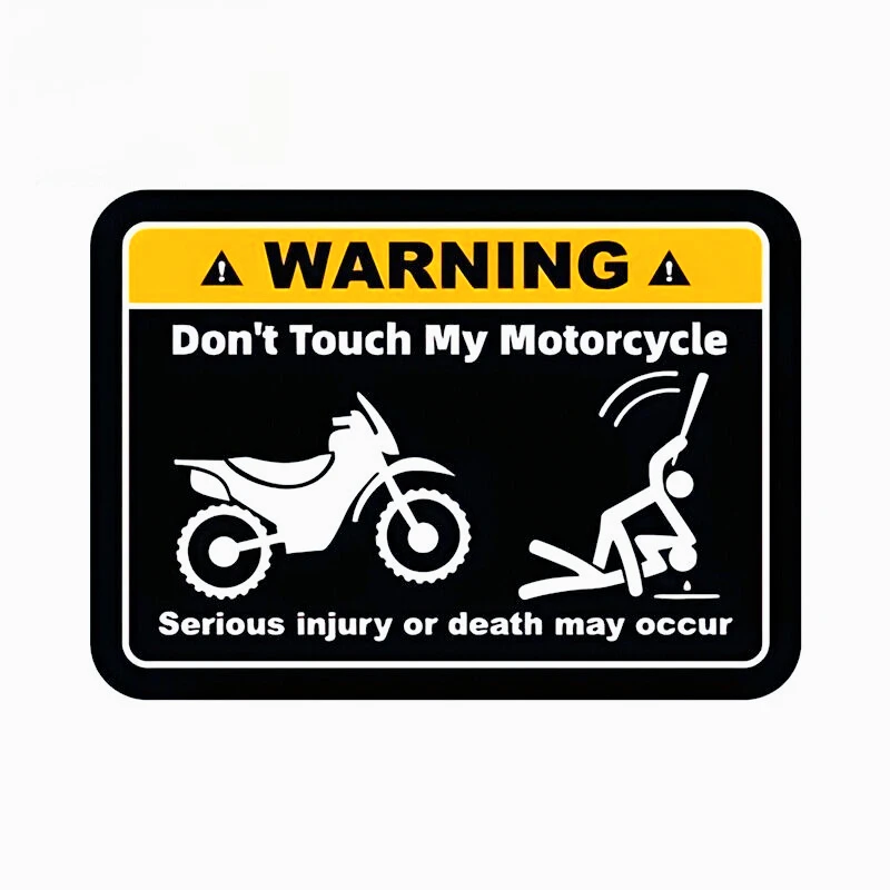 Car decoration decal sticker Warning Don't Touch My Motorcycle Car Stickers Vinyl Decals 15CM PVC KK