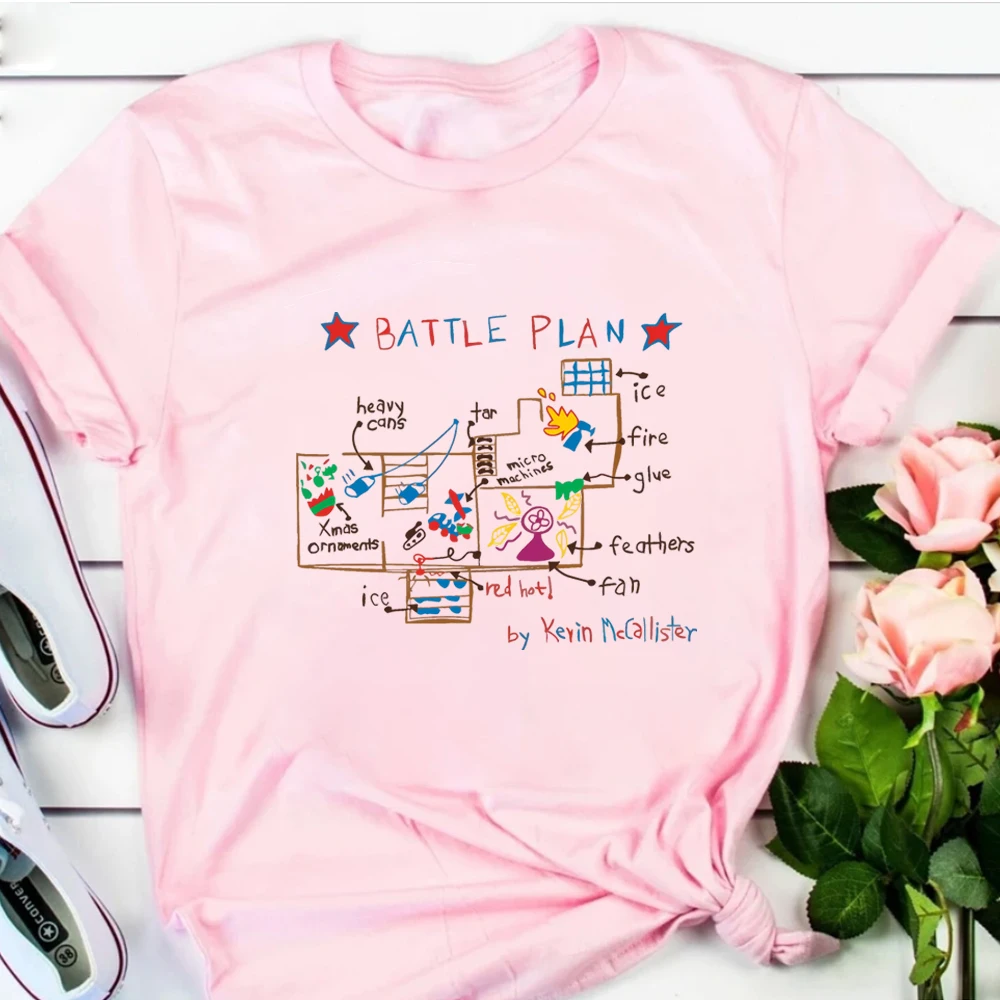 Battle Plan T Shirt Christmas Shirt Holiday  McCallister Shirts Funny Merry  Animal Tops Women Clothing