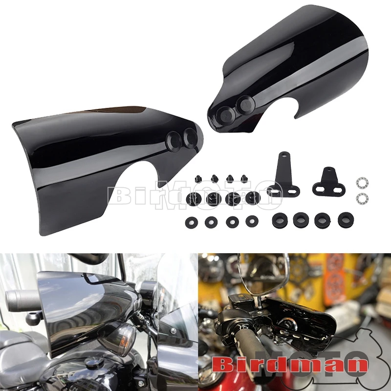 Motorcycle Polycarbonate Cutout Handguard Hand Guards For Harley Softail Low Rider S FXLR FXLRS Fat Bob 114 FXFB FXFBS 2018-2023