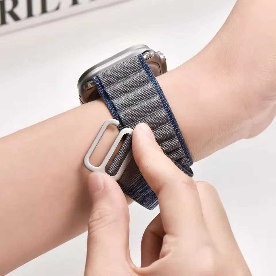 جبال الألب حلقة حزام لساعة أبل الترا 2 الفرقة 49 مللي متر 44 مللي متر 40 مللي متر 41 مللي متر 45 38 مللي متر سوار كوريا iWatch series9 87654 SE S10 46 مللي متر 42 مللي متر