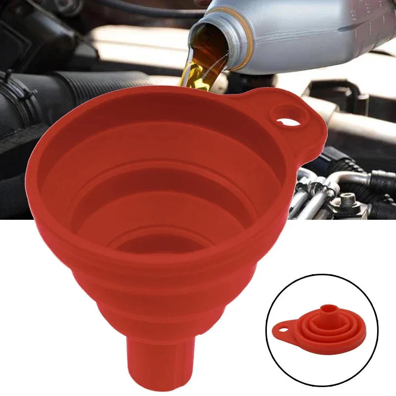 Car Long Stem Funnel Anti-splash Gasoline Oil Filling Tool Plastic Car Truck Motor Oil Change Refueling Funnel Car Accessories