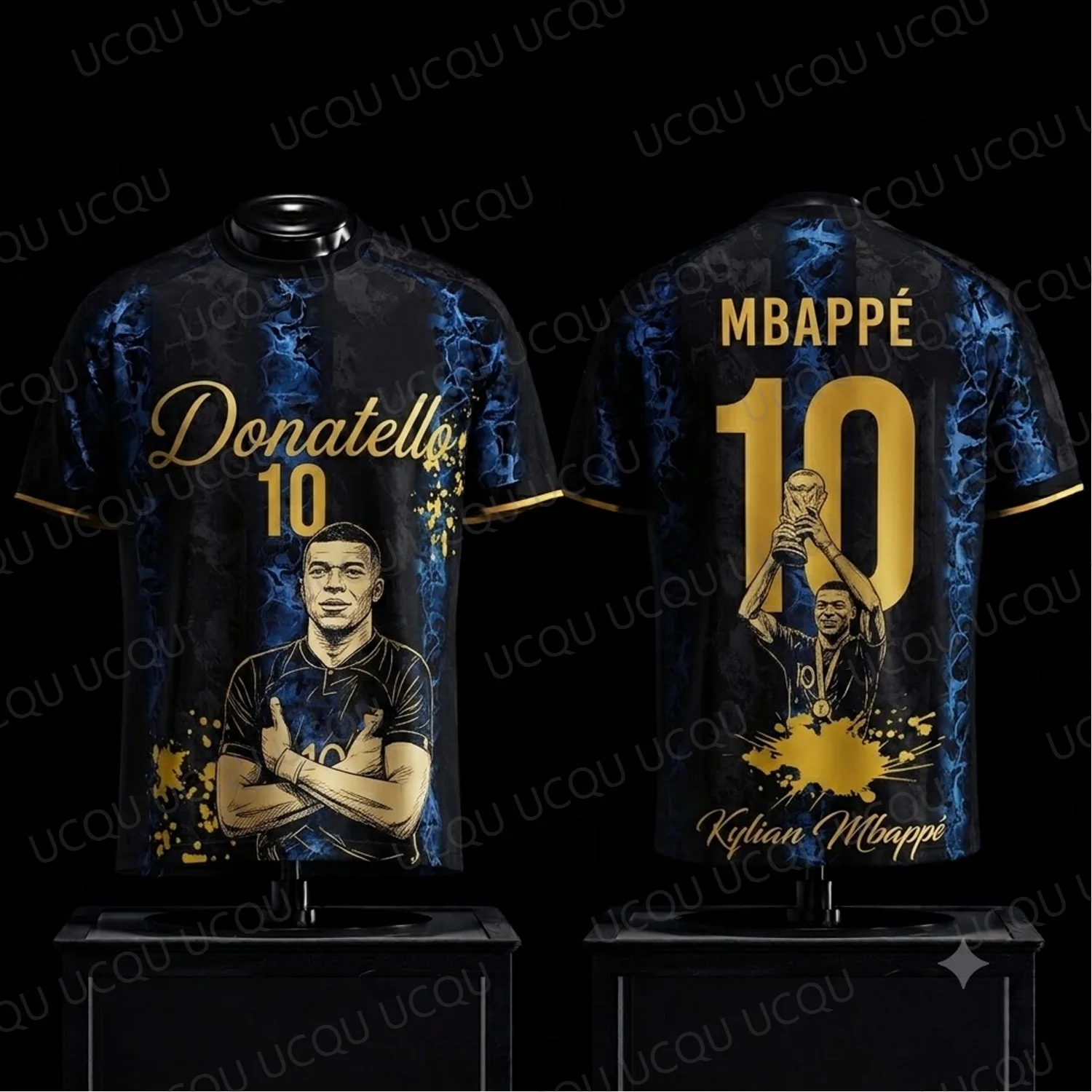 2026 New Summer KYKY Mbappé 10 Legend Black Gold Soccer Jersey Men's Football Shirt Premium Graphic Fan Tee Kid KIT