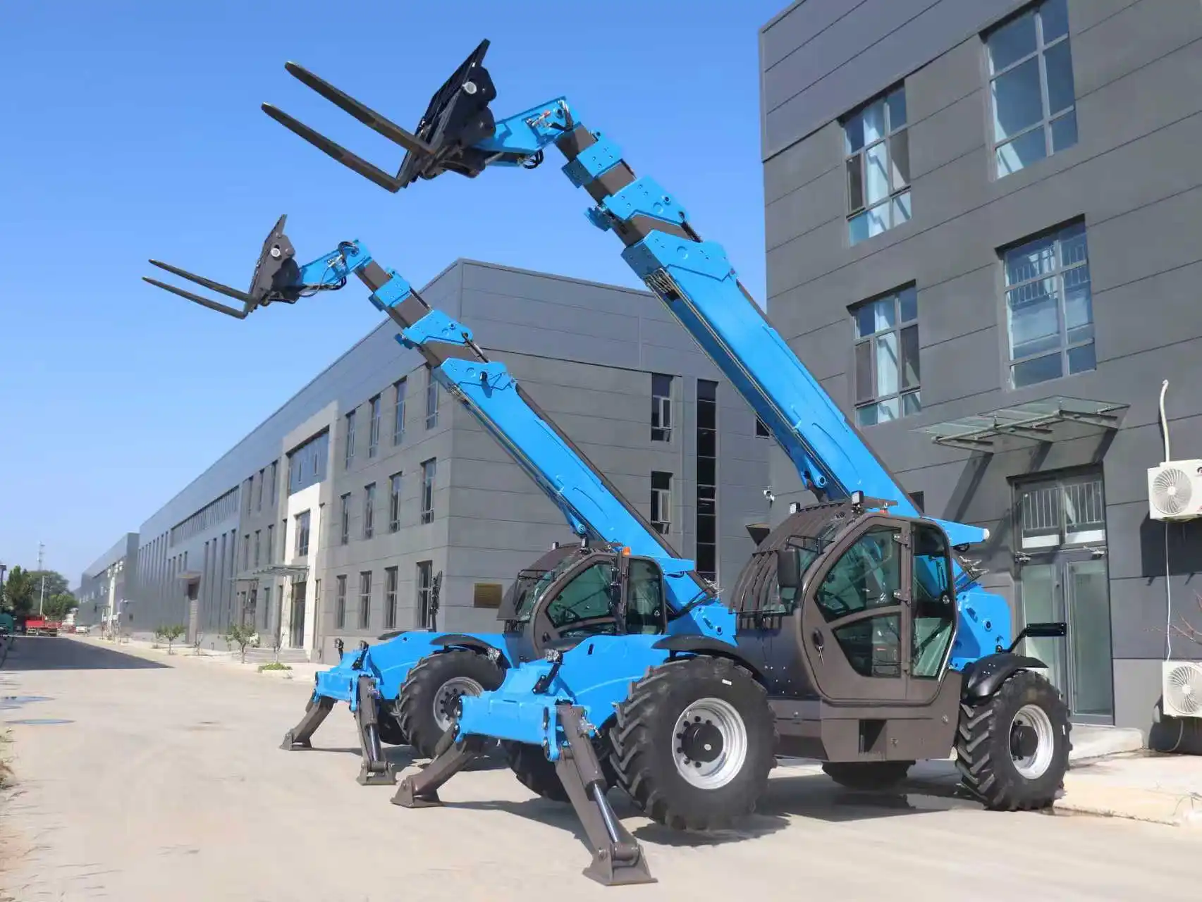 لودر التعليق 4 طن 10 طن رافعة شوكية تلسكوبية رافعة شوكية 18 متر ارتفاع الرفع مقابض ومرفقات تلسكوبية