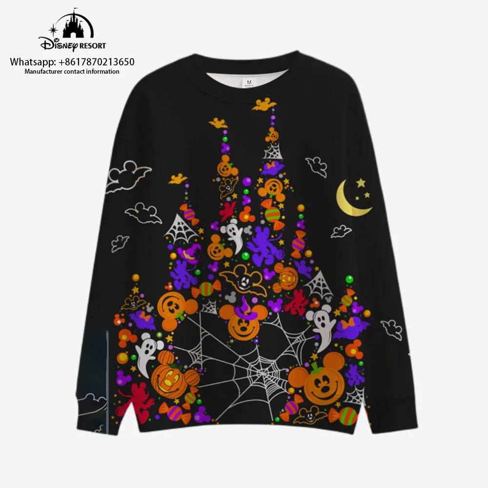 

Cartoon round neck sweatshirt 2024 men's casual and comfortable Mickey Halloween men's personalized fashion round neck sweatshir