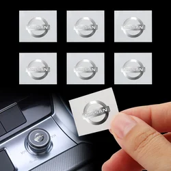 10/20Pcs Car Styling Nickel Metal Decoration Auto Badge Stickers For Nissan Qashqai Juke Micra Leaf Sentra Patrol Y61 Note Tiida