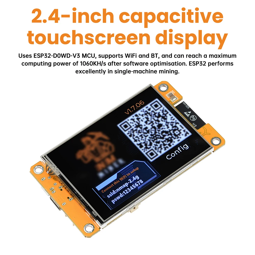 ESP32 2.8-inch OLED Display Development Board ESP32-2432S028 DROOM Development Board Suitable for 980 KH/s hash rate operations