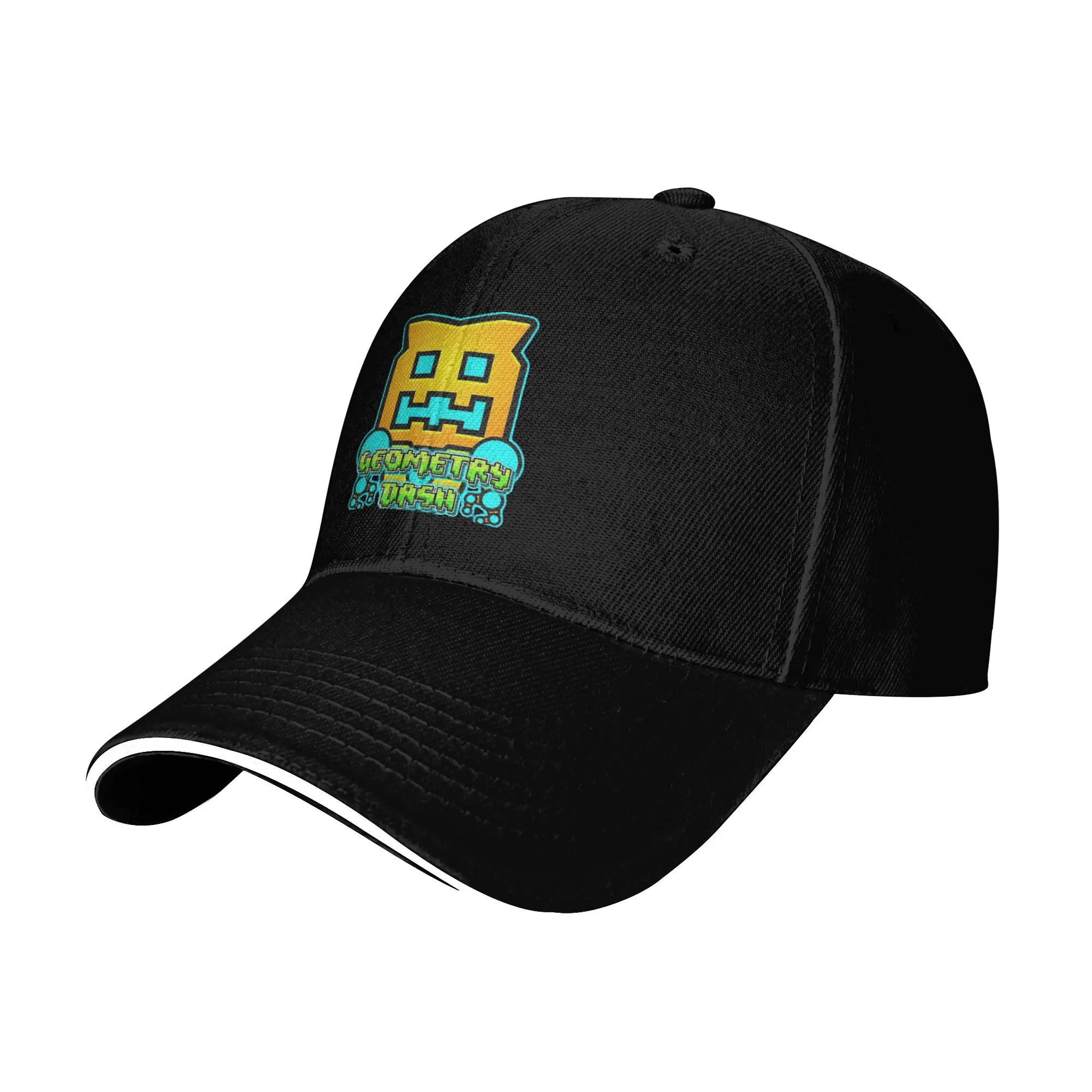 Games Video Game Geometric Baseball Cap Hip Hop Geometry Dash Sandwich Hats Unisex Adjustable Dad Hat Sport