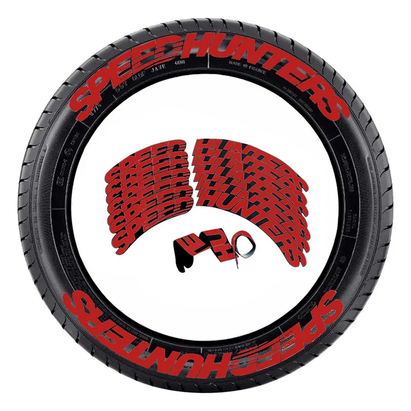 3D Auto Reifen & Rim Aufkleber PVC Wasserdicht Letters Aufkleber Automobil Motorrad Reifen Dekoration Rad Aufkleber für GESCHWINDIGKEIT HUNTETERS