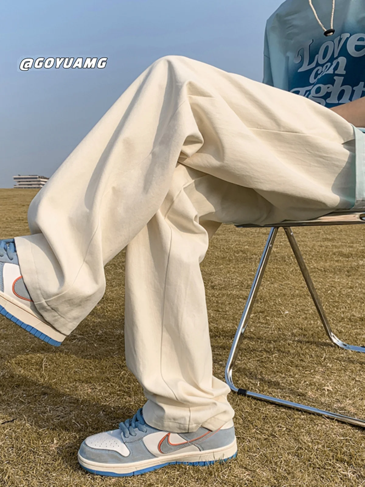 

American Sle Loose Fit Cotton Casual Pants Men's Summer Thin Straight Leg Trendy Brand Lightweight 2024 New Summer Sports L...