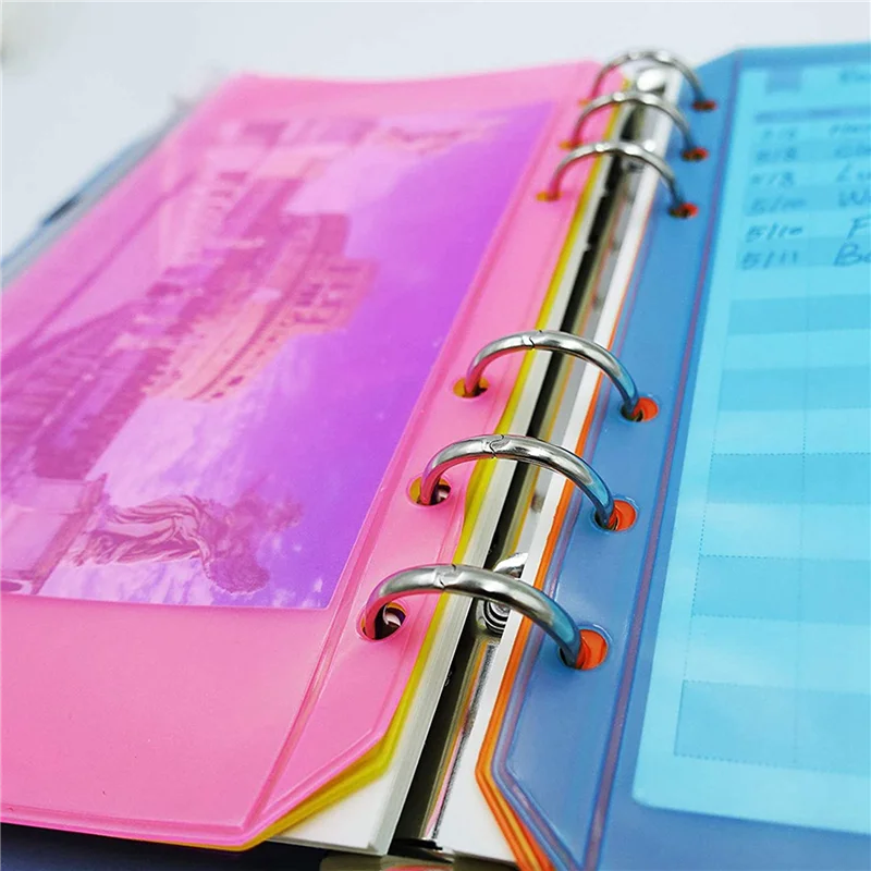 

QWE-48Pcs Budget Binder, Cash Envelopes For Budgeting, A6 Binder Pocket, Budget Binder With Zipper Envelopes