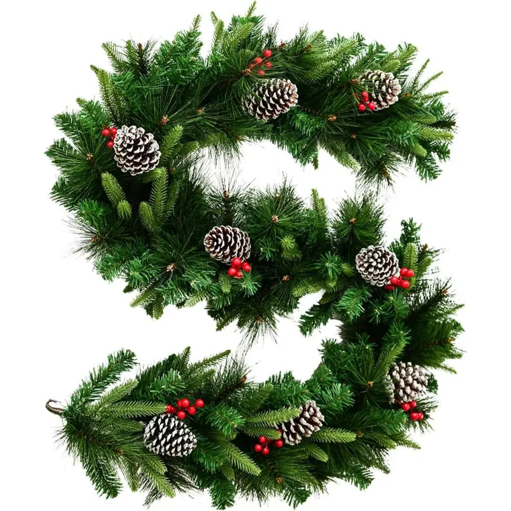 

Реалистичные красные ягоды 6,5 т — мантия-гирлянда на Рождество — или сменный вход, свадебная входная дверь, день, зимний фестиваль, лестница Ra